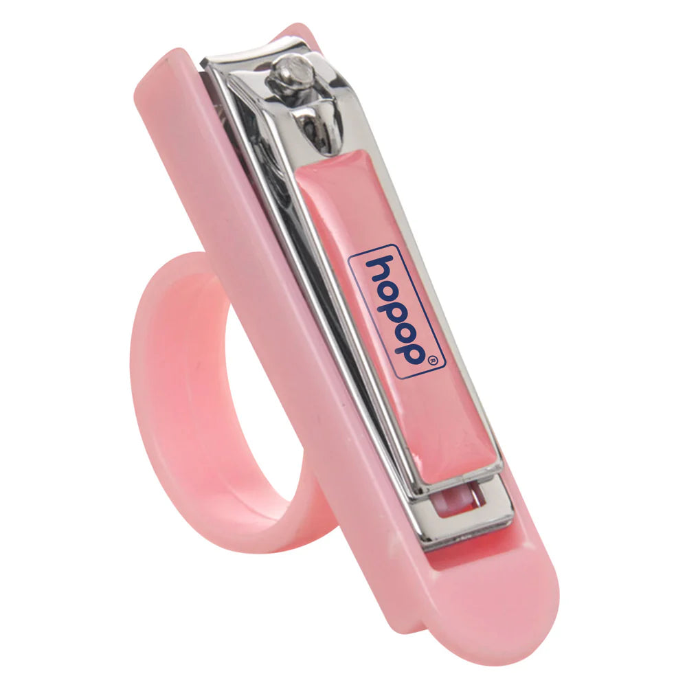 Hopop Nail Clipper Cutter with Finger Grip - Pink
