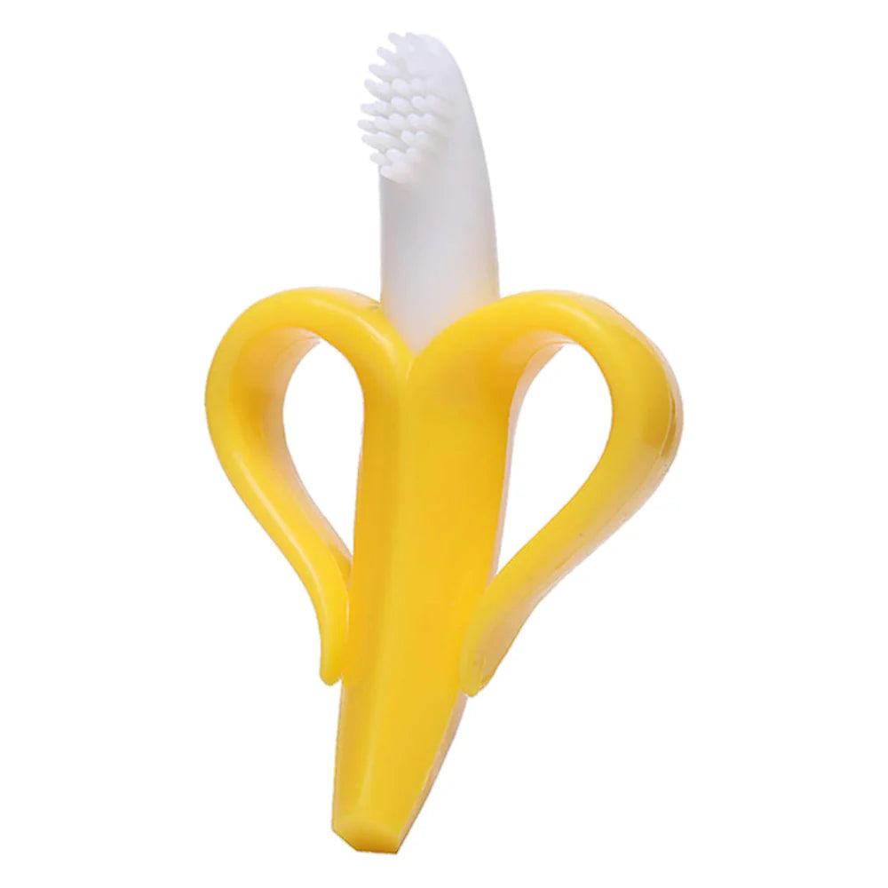 Hopop Easy Grip Banana Silicone Teether - Yellow