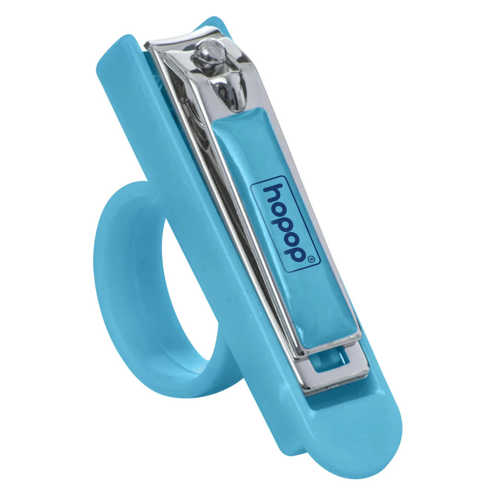 Hopop Nail Clipper Cutter with Finger Grip - Blue