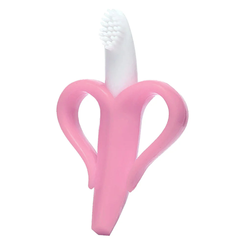 Hopop Easy Grip Banana Silicone Teether - Pink