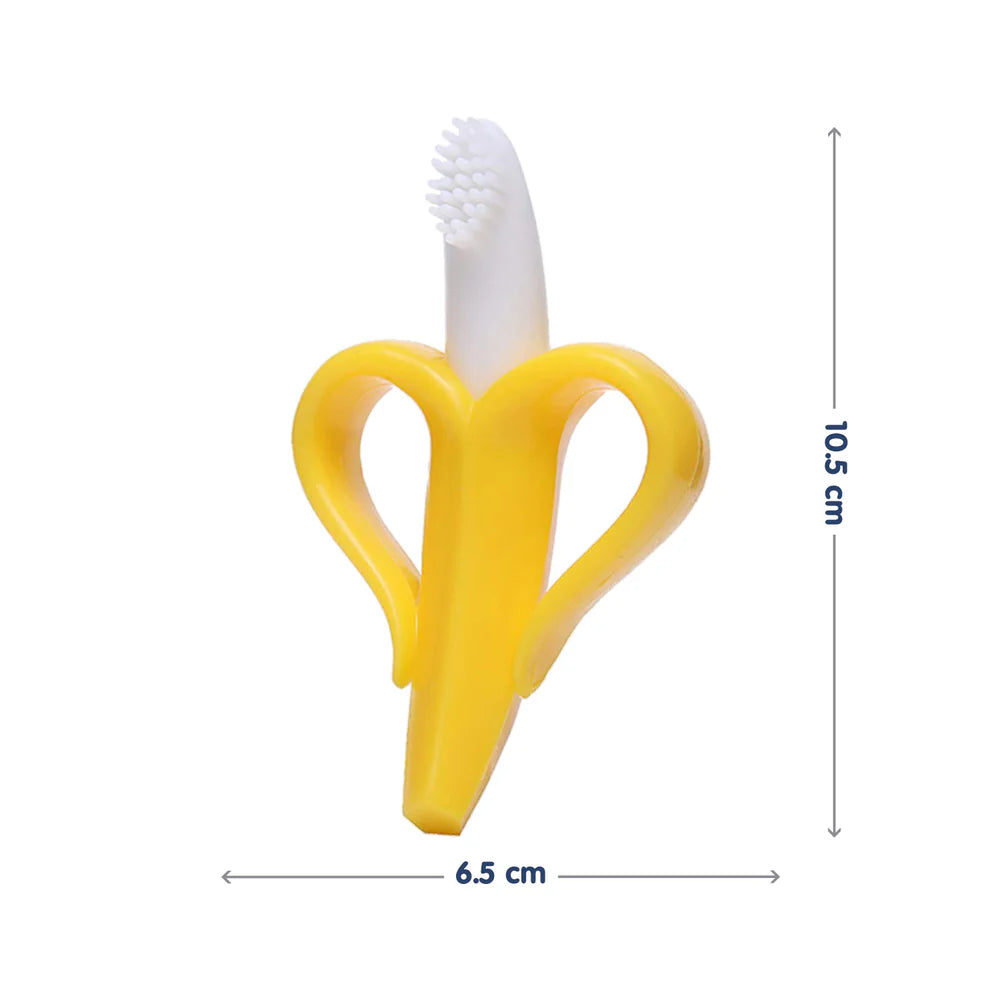 Hopop Easy Grip Banana Silicone Teether - Yellow