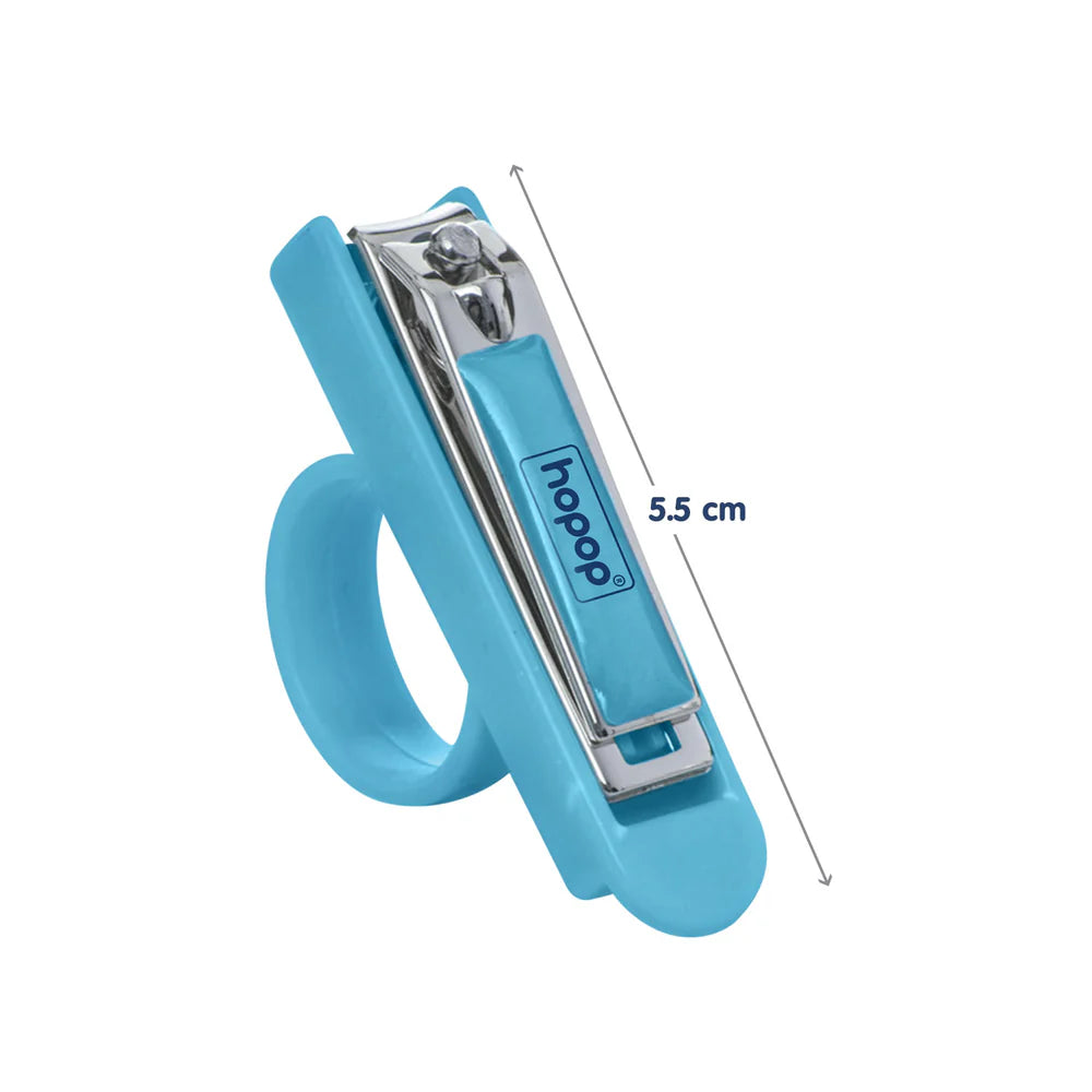 Hopop Nail Clipper Cutter with Finger Grip - Blue