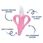 Hopop Easy Grip Banana Silicone Teether - Pink