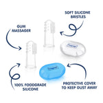 Hopop Baby Finger Brush With Case - White