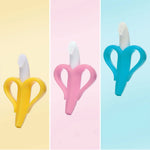 Hopop Easy Grip Banana Silicone Teether - Pink