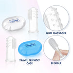 Hopop Baby Finger Brush With Case - White
