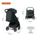 Loopie Hop Baby Stroller - Black Charcoal