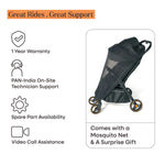Loopie Hop Baby Stroller - Black Charcoal