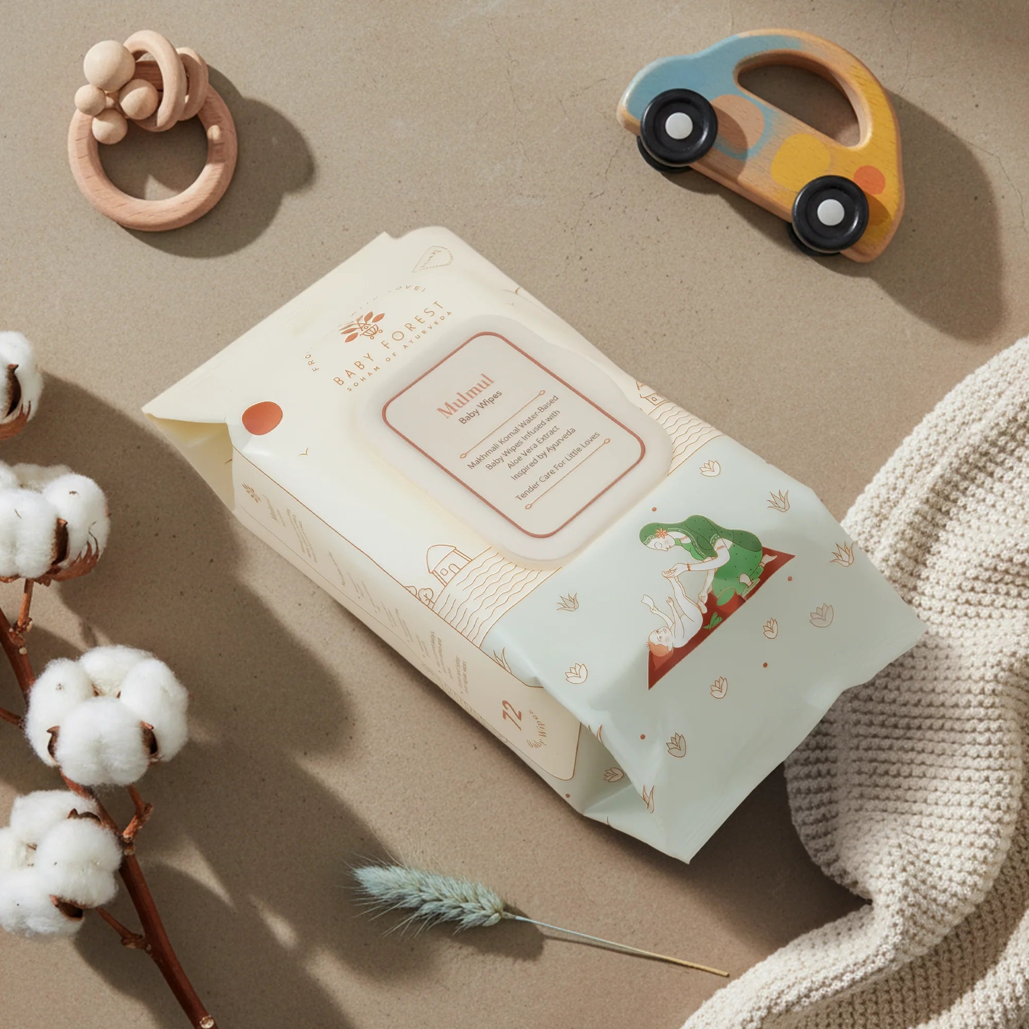 Baby Forest Mulmul Baby Wipes -72pcs
