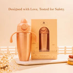 Baby Forest Tiny Tamba Pure Copper Sipper for Kids - Soft Silicone Straw - 500ml