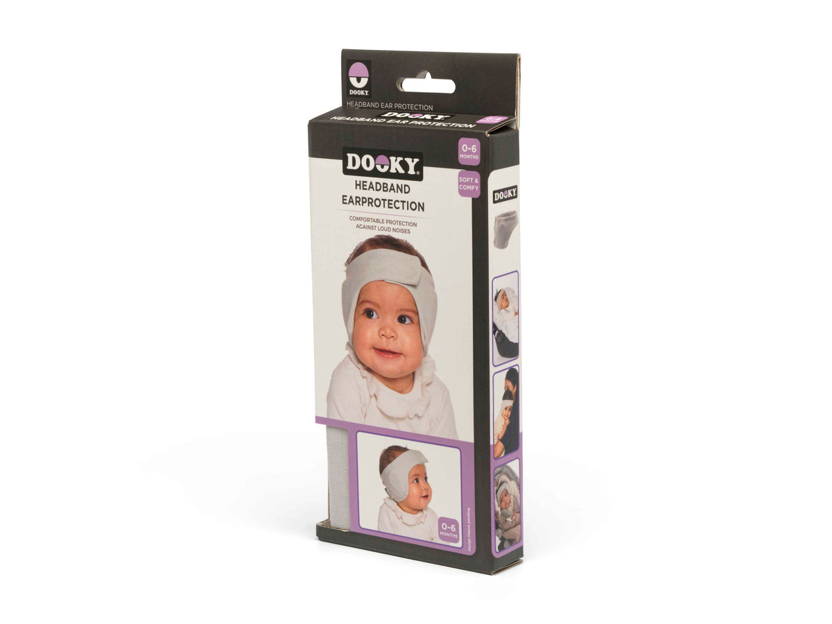 Dooky Headband Baby Ear Protection 0-6m - Grey