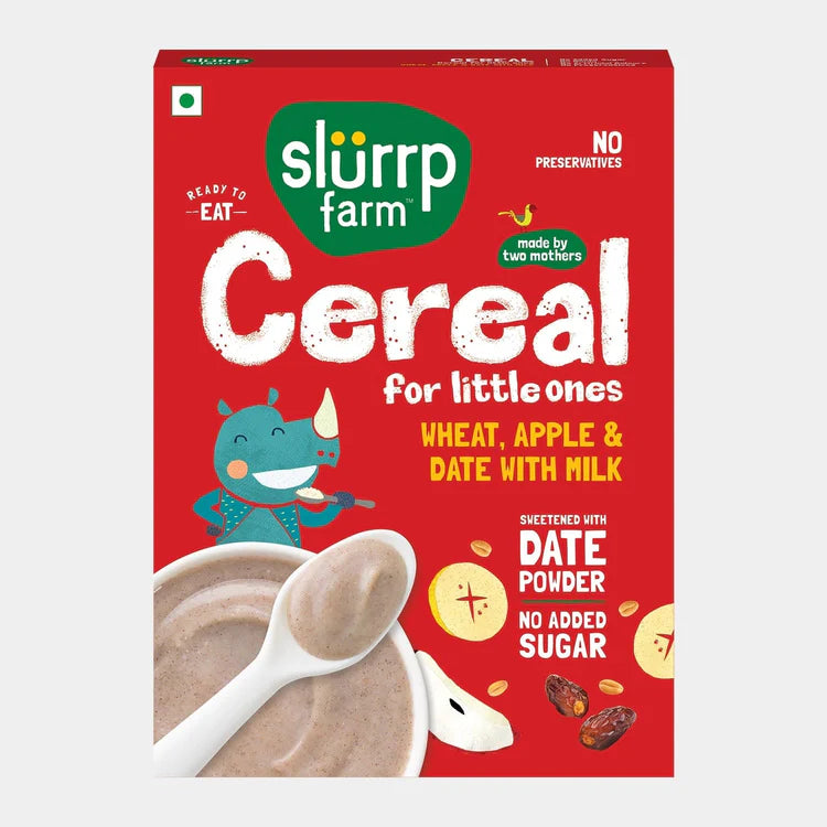 Slurrp farm Wheat, Apple & Date with Milk Instant Cereal