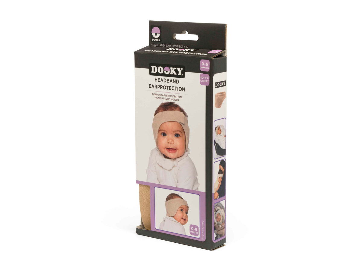 Dooky Headband Baby Ear Protection 0-6m - Beige