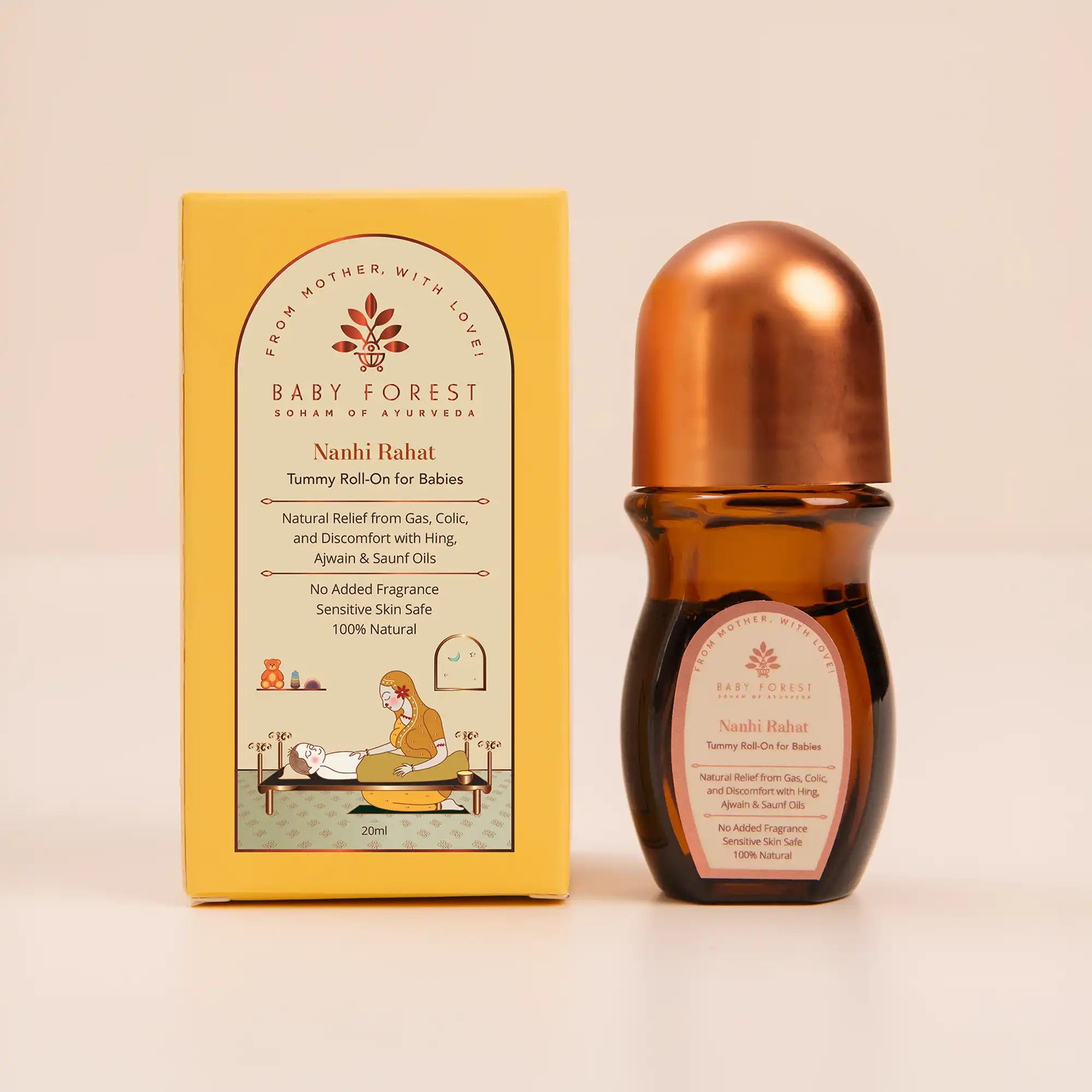 Baby Forest Nanhi Rahat Tummy Roll-On for Babies - 20ml