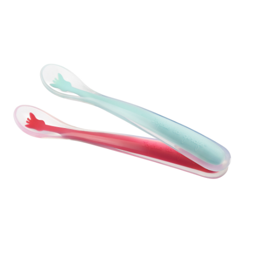 Sophie La Girafe Pack of two soft silicon spoons