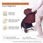 Loopie Hop Baby Stroller - Maroon Mulberry