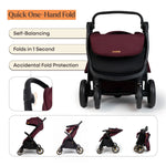 Loopie Hop Baby Stroller - Maroon Mulberry