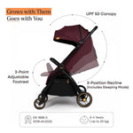 Loopie Hop Baby Stroller - Maroon Mulberry