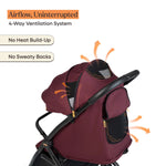 Loopie Hop Baby Stroller - Maroon Mulberry