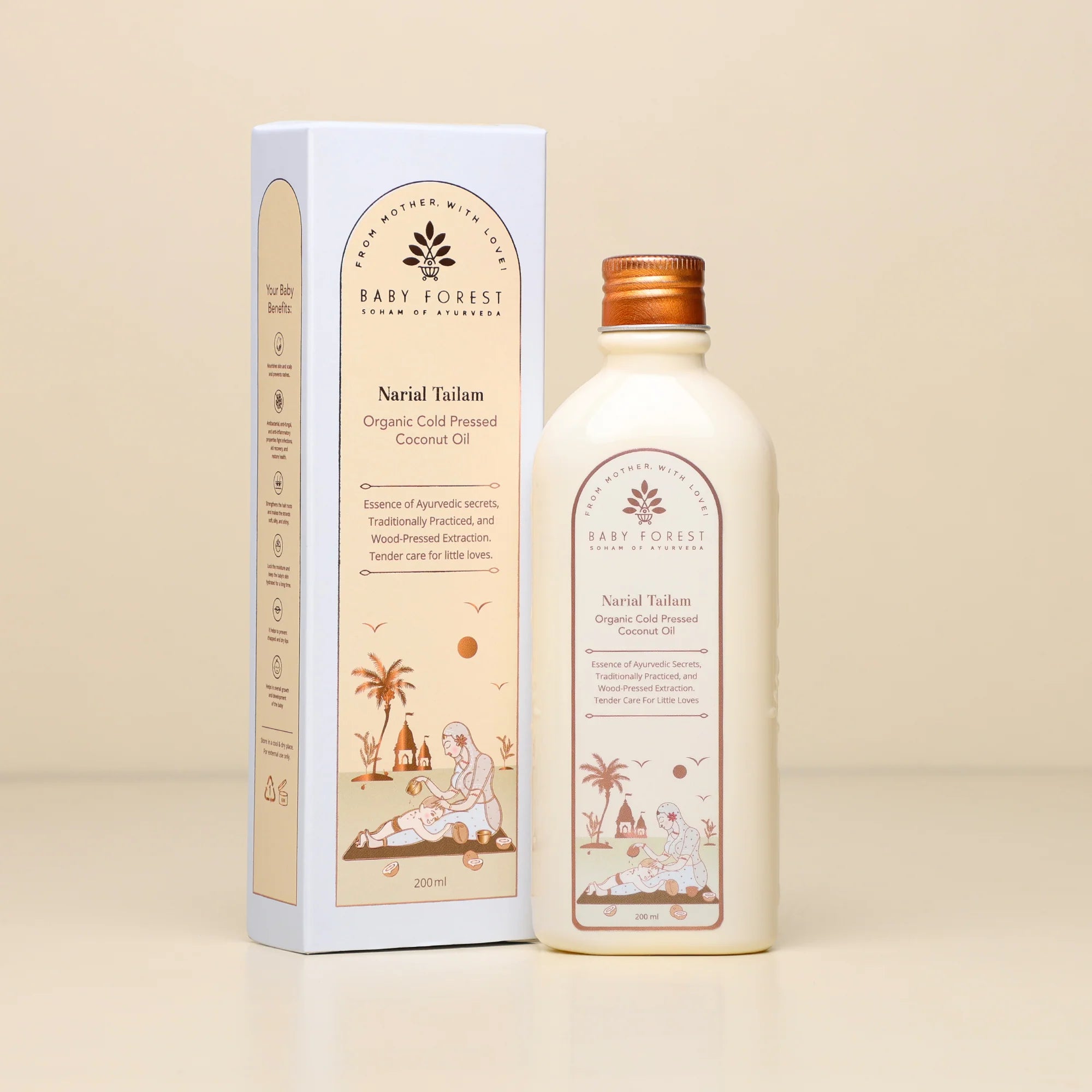Baby Forest Narial Tailam- Organic Cold Pressed Coconut Oil - 200ml
