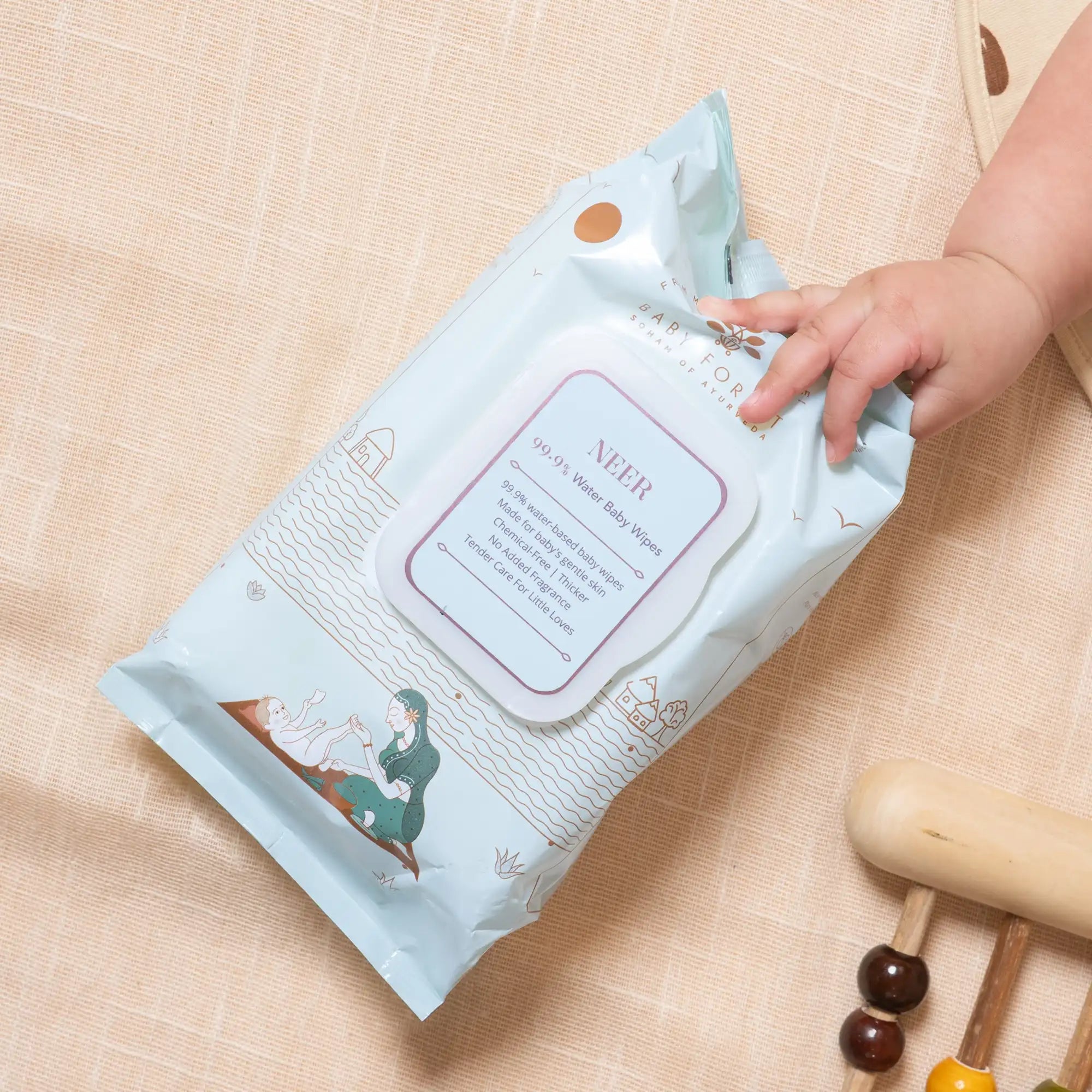 Baby Forest Neer 99.9% Water Baby Wipes - 72pcs