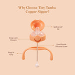 Baby Forest Tiny Tamba Pure Copper Sipper for Kids - Soft Silicone Teat - 500ml