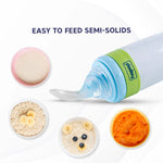 Hopop Soft Squeezy Silicone Food Feeder - 90 ml - Blue