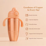 Baby Forest Tiny Tamba Pure Copper Sipper for Kids - Soft Silicone Teat - 500ml