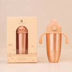 Baby Forest Tiny Tamba Pure Copper Sipper for Kids - Soft Silicone Straw - 500ml