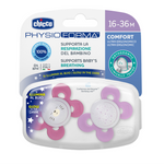 Chicco PhysioForma Comfort Soother Pink Lumi (16-36 Months) (2 Pcs)
