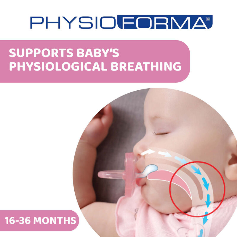 Chicco PhysioForma Comfort Soother Pink Lumi (16-36 Months) (2 Pcs)
