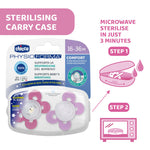 Chicco PhysioForma Comfort Soother Pink Lumi (16-36 Months) (2 Pcs)