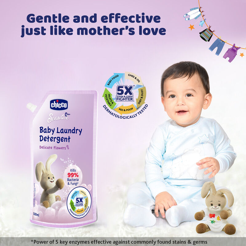 Chicco Baby Laundry Detergent - Delicate Flowers - 500ml
