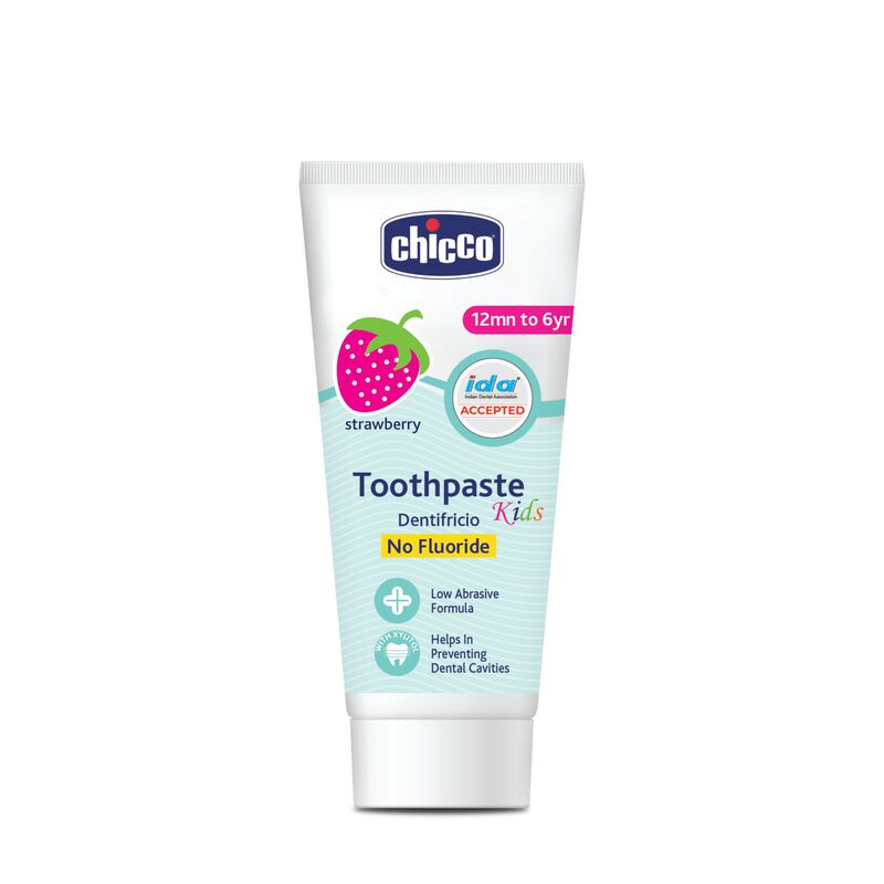 Chicco Tooth Paste Strawberry No Fluoride - 12M to 6Y - 50g