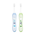 Chicco Toothbrush Set - Blue + Green - 6M to 36M