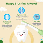 Chicco Toothbrush Set - Blue + Green - 6M to 36M