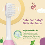 Chicco Toothbrush Set - Pink + Green - 6M to 36M