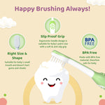 Chicco Toothbrush Set - Pink + Green - 6M to 36M
