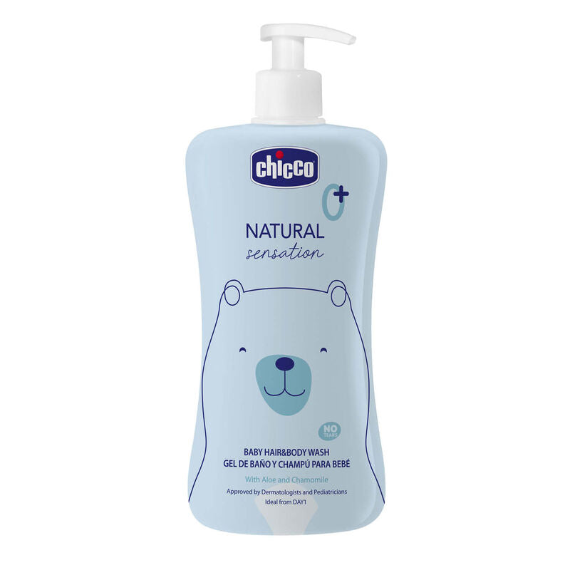 Chicco Baby Hair & Body Cleanser Natural Sensation 500ml | Body Wash and Shampoo