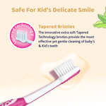 Chicco Toothbrush Set - Pink + Green - 3Y to 8Y