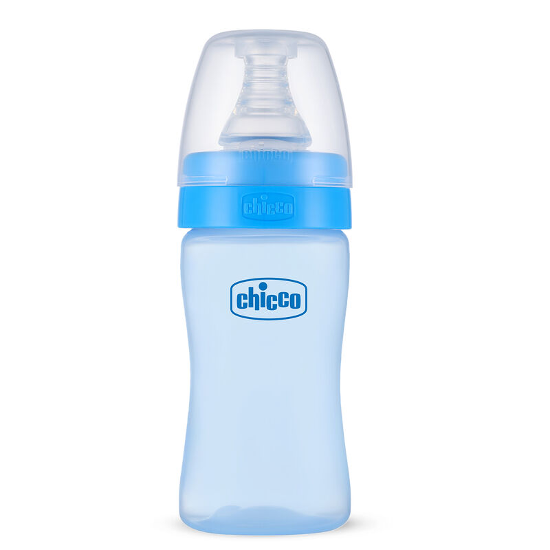 Chicco Feed Easy Blue Colored Narrow Neck Feeding Bottle (125ml)