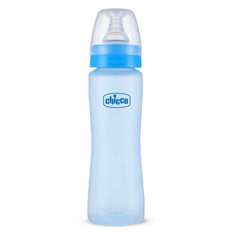 Chicco Feed Easy Blue Colored Narrow Neck Feeding Bottle (250ml)