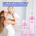 Chicco Feed Easy Pink Colored Narrow Neck Feeding Bottle (250ml)