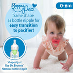 Dr Brown's Happy Pacifer Silicone Soothers 0+ to 6M