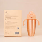 Baby Forest Tiny Tamba Pure Copper Sipper for Kids - Soft Silicone Straw - 500ml