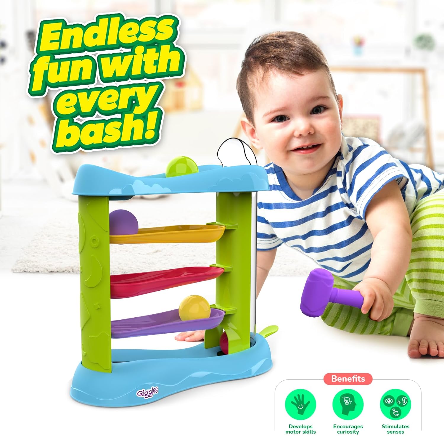 Funskool Giggles Bash & Pop Slide Tower
