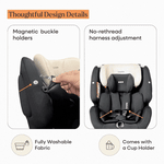 Loopie Lap Baby Car Seat - Black Charcoal