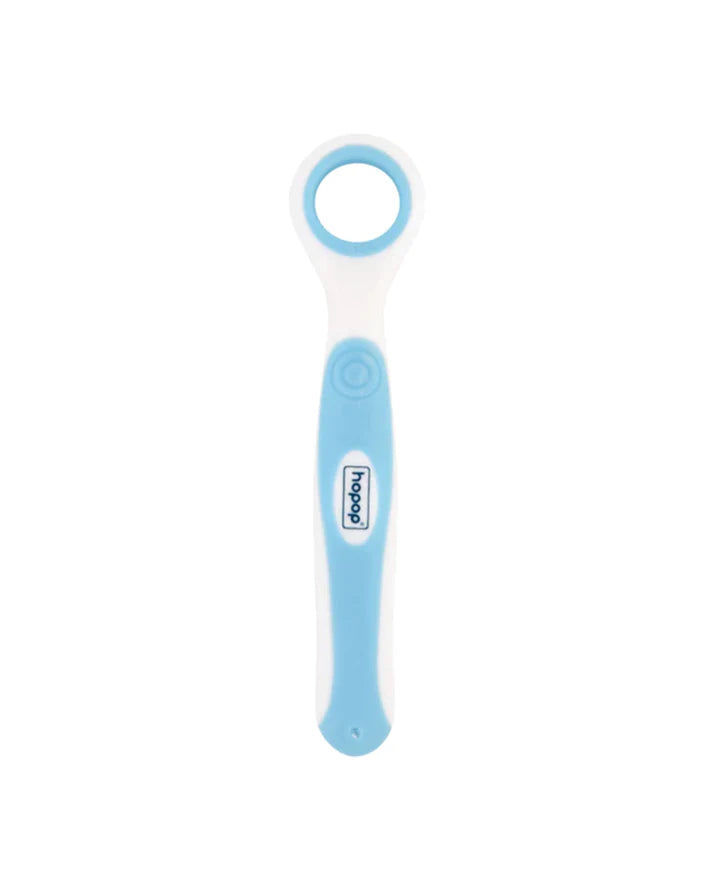 Hopop Baby Tongue Cleaner With Rounded Edges - Blue