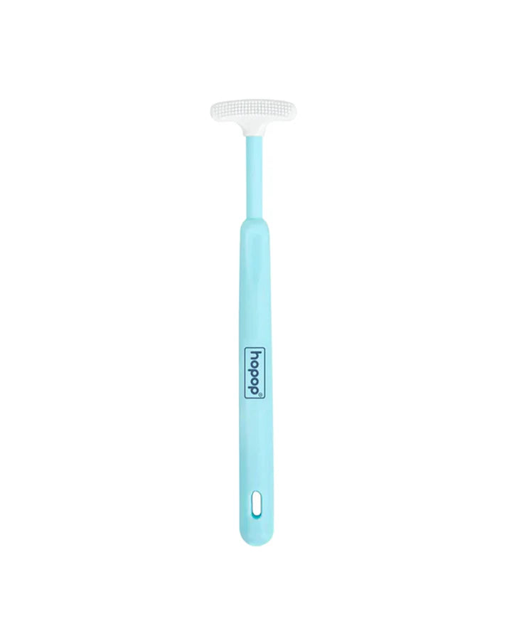 Hopop Baby Tongue Cleaner Ergonomic Design - Blue
