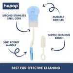 Hopop Bottle & Nipple Cleaning Brush - Blue